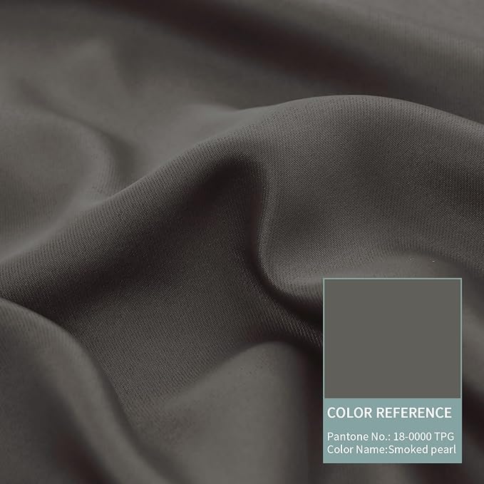 BGment Grey Blackout Curtains for Bedroom Window 84 Inch Length 2 Panels Set, 100% Light Blocking Thermal Insulated Grommet Drapes for Living Room Darkening with Black Liner, 52 Inch Wide Each