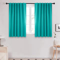 Deconovo Blackout Curtains, Thermal Insulated, W52 x L54 2 Panels, Back Tab, Machine Washable, Room-Darkening Drapes for Bedroom/Living Room Turquoise