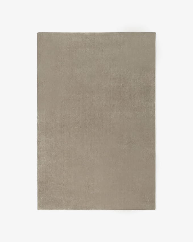 Hand-Tufted Wool Square Area Rug – Soft Premium Wool Carpet for Living Room, Bedroom & Home Décor – 14X14 ft| Warm Grey – Durable, Non-Slip Backing, Handcrafted Rug