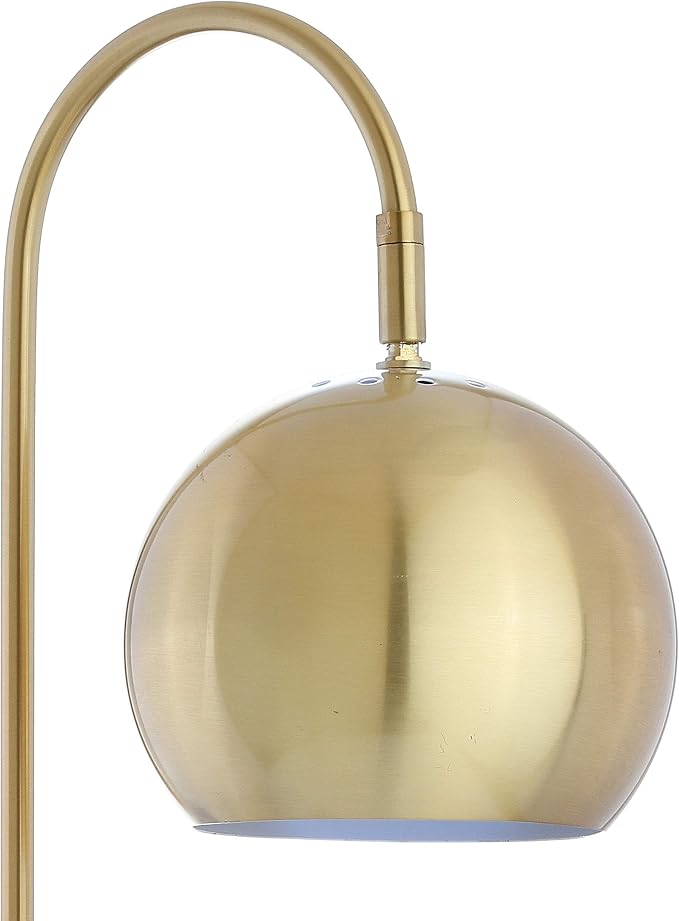 JONATHAN Y JYL6000A 23.5" Modern Brass and Marble Table Lamp, Contemporary Task Lamp for Office Desk, Bedside Nightstand Lamp for Bedroom, Living Room with Brass Gold Metal Shade, LED Bulb Included