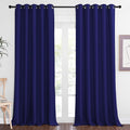 NICETOWN Blackout Curtains 84 Inch Length, Thermal Insulated Curtains for Bedroom Grommet Energy Saving Room Darkening Drapes for Living Room Window, 1 Panel, Navy Blue, 66" W x 102" L