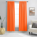 2Panels Vibrant Orange Blackout Thermal Insulated Curtains for Bedroom,Hallowmas Pumpkin Orange Curtains 80 Inch Length for Closet Door Doorway Curtain Panels,52" Wide x 80" Long