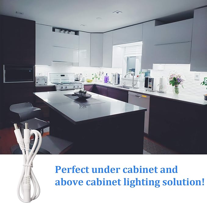 WOBANE LED Strip Lights 32.8ft White, Dimmable White Light Strip Kit with Remote and Control Box, 600 LEDs Supper Bright Tape Lights for Living Room, Mirror, Under Cabinet, Wardrobe 6500K Daylight