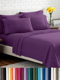 Bare Home Hotel Luxury Twin Sheet Set, Extra Soft - 4 Piece Set - Deep Pockets - Easy Fit - Cooling & Breathable - Wrinkle, Fade, Stain Resistant - Includes 2 Pillowcases (Twin, Plum)