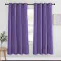 NICETOWN Blackout Curtain Drape 72 inch Long - Grommet Noise Reducing Thermal Insulated Modern Window Treatments for Bedroom Living Room (1 Panel, 52 x 72 Inch, Lilac Purple)