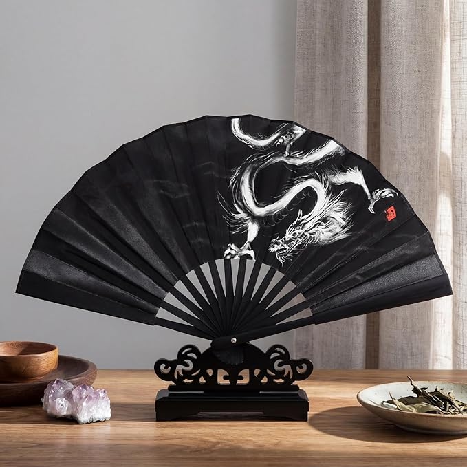 AceOrbit 8 Pcs Fan Stand Holder Plastic Hand Fan Display Stand Base Japanese Chinese Folding Fans Storage Rack for Home Office Shop Decoration
