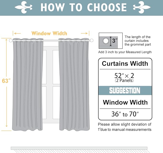 ChrisDowa Blackout Curtains 63 inches Long for Bedroom - 2 Panels Set Grommet Thermal Insulated Room Darkening Curtains for Living Room (Biscotti Beige, 52 x 63 Inch)