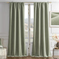 Joydeco Sage Green Velvet Curtains 96 Inches 2 Panels, Luxury Thermal Insulated Soft Green Curtains for Bedroom & Living Room, Room Darkening Velvet Drapes, Rod Pocket (52W x 96L)