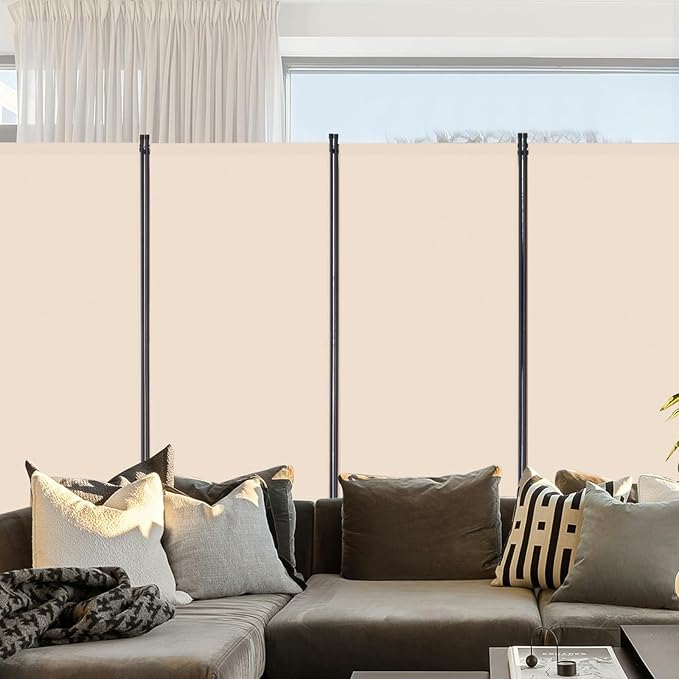 VEVOR Room Divider, 4 Panel Room Divider, Folding Privacy Screen and Portable Partition Divider for Room Separation, Freestanding Room Partitions for Office, Bedroom, Study, Beige