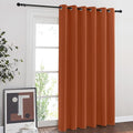 NICETOWN Room Divider Curtain 84 inch Length, Grommet Privacy & Noise Reducing Room Divider Thermal Insulated Window Drape for Sliding Glass Door (1 Panel, Burnt Orange, W80 x L84)