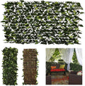 GLANT Expandable Fence Privacy Screen for Balcony Patio Outdoor,Decorative Faux Ivy Fencing Panel,Artificial Hedges (Single Sided Leaves) (2, Green-Verdant)