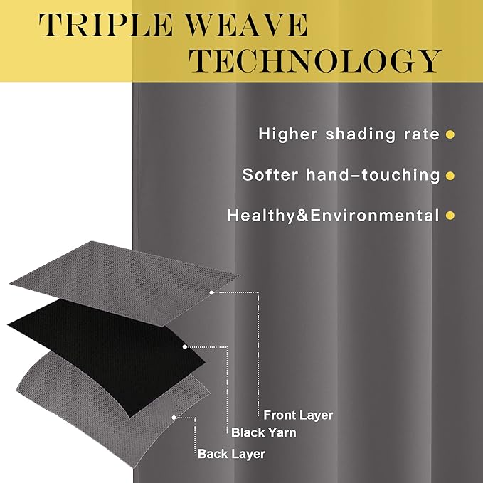NICETOWN Blackout Curtain Panel for Bedroom - Window Treatment Thermal Insulated Solid Grommet Blackout Drape for Living Room (1 Panel, 52 by 45 inches, Grey)