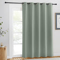 NICETOWN Blackout Sage Green Curtain for Windows 84 inch Long - Thermal Insulated Solid Grommet Room Darkening Drape Sound Reducing for Bedroom/Living Room (1 Panel, W66 x L84)