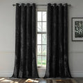 SMILETIME Black Crushed Velvet Curtains 52x90 inch Luxurious Thermal Insulated Soundproof Drapes for Living Room Bedroom Office Soft and Durable Light-Filtering Window Treatments, 2 Panels