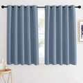 NICETOWN Blackout Cafe Curtain 54 inches Long - Thermal Insulated Grommet Room Darkening Window Treatment Voice Reducing for Kitchen/Cafe (Stone Blue, 1 Panel, W66 x L54)