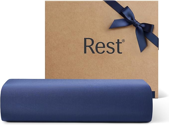 REST® Evercool®+ Top Sheet, Cali King/King Size, Midnight Blue, 104"X108" (1 Flat Sheet only)