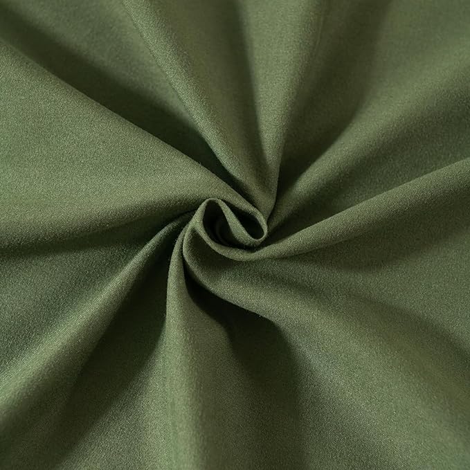 TSUTOMI Green Bed Skirt Full Size Ruffled Bed Skirt with Split Corners, Full Bed Skirt 12 Inch Drop, Full Size Bed Skirt Green for Ruffled Bed Skirt with Split Corners, Bed Skirt Full Size