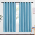 NICETOWN Teal Blue Blackout Curtains for Bedroom 72 Inches Long, Thermal Insulated Room Darkening Grommet Window Curtains for Living Room Nursery, 66 inch x 72 inche, 1 Panel