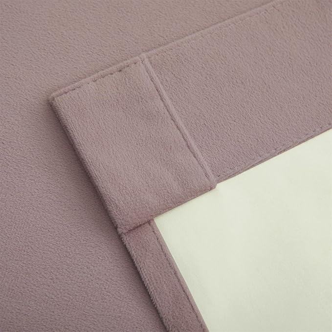Joydeco Customized Curtains, 100% Blackout Curtains for Bedroom and Living Room, Heavy Duty Luxury Thermal Insulated Rose Pink Velvet Curtains Rod Pocket & Back Tab 1 Panel, Custom Size