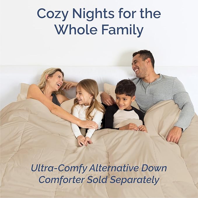 Cal King 6 Piece Sheet Set - Cooling, Comfy & Breathable - Hotel Luxury Bedding, Includes Fitted Sheet for Women, Men, Kids & Teens - 1 Flat, 1 Fitted Sheet, 4 Pillowcases with Deep Pockets - Cream