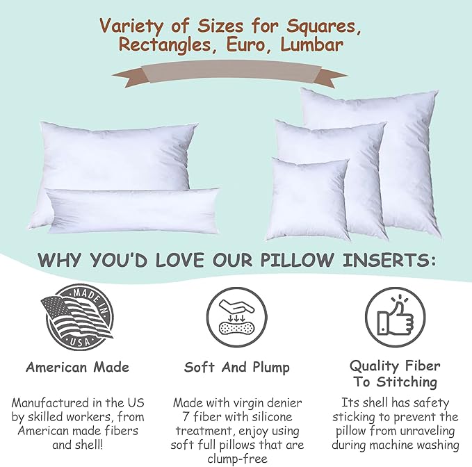 Pillowflex Synthetic Down Pillow Insert - 14x30 Down Alternative Pillow, Ultra Soft, Large Rectangle Body Sleeping Pillow, Lumbar, Long, Back - 1 Decorative Pillow Form