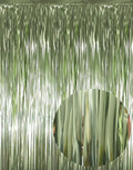 GOER 3.2 ft x 8.2 ft Metallic Tinsel Foil Fringe Curtains Party Photo Backdrop Party Streamers for Birthday,Graduation,New Year Eve Decorations Wedding Decor (1 Pack,Sage Green)
