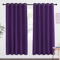 NICETOWN Royal Purple Blackout Curtains for Bedroom 72 Inches Long, Thermal Insulated Room Darkening Grommet Window Curtains for Living Room Nursery, 66 inch x 72 inche, 1 Panel
