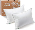 Fern and Willow Premium Queen Size Bed Pillows - Set of 2, 28"x20" - Luxurious Ultra-Soft Cooling Pillow - Hotel Quality, Down Alternative Fill, Medium Firm Support for Side, Back & Stomach Sleepers