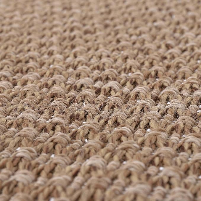 Easy Jute Runner Rug 2x7 Indoor Outdoor Natural Rugs Solid Fiber Rug Woven Area Rug Boho Easy Clean Inside Carpet for Living Room Bedroom Dining Room Hallway or Outdoor Patio Porch (2 X 7 Natural)