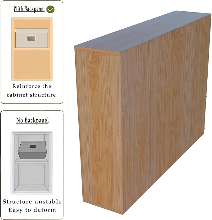OSCHF 12-Cube Storage Shelf Bookcase - Wooden 3-Tier Floor Standing Open Bookshelf for Home and Office, Display Cabinet, Oak