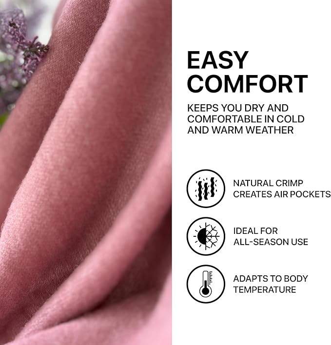 | Wool Blanket/Throw | 100% New Zealand Wool | Perfect for Home and Outdoors | Virgin Wool Throw with Fringes 55"x79"(140 x 200 cm)