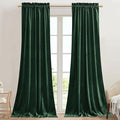 StangH Dark Green Curtains 96 inches for Living Room, Soft Smooth Velvet Blackout Noise Reducing Window Panels Christmas Home Decor for Bedroom/Kids/Party, W42 x L96, 2 Panels