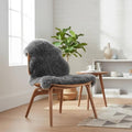 Super Area Rugs Dark Gray Sheepskin Rug - Super Soft Genuine Sheep Skin Fur Rugs - 2x3ft Fluffy Seat Cushion and Chair Cover - Great for Motorcycle Seats
