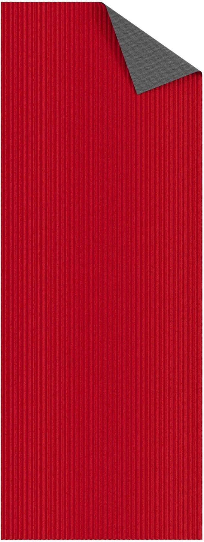 Ottomanson 3'11" x 46' Hallway Runner with Scraper Pile - Extra Durable Non-Slip Rug Mat for Indoor & Outdoor Use - Ideal for Kitchen, Entryway & Garage - High-Traffic Carpet, Red