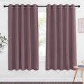 NICETOWN Blackout Bedroom Door Curtain - Grommet Window Treatment Thermal Insulated Light & Sound Reducing Room Darkening Privacy Drape for Doorway (Dry Rose, 1 Panel, W66 x L66)