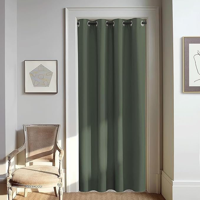 NICETOWN Blackout Curtain Window Treatment Thermal Curtain Solid Grommet Room Darkening Drape for Bedroom/Living Room, Dark Mallard, 1 Panel, W46 x L80