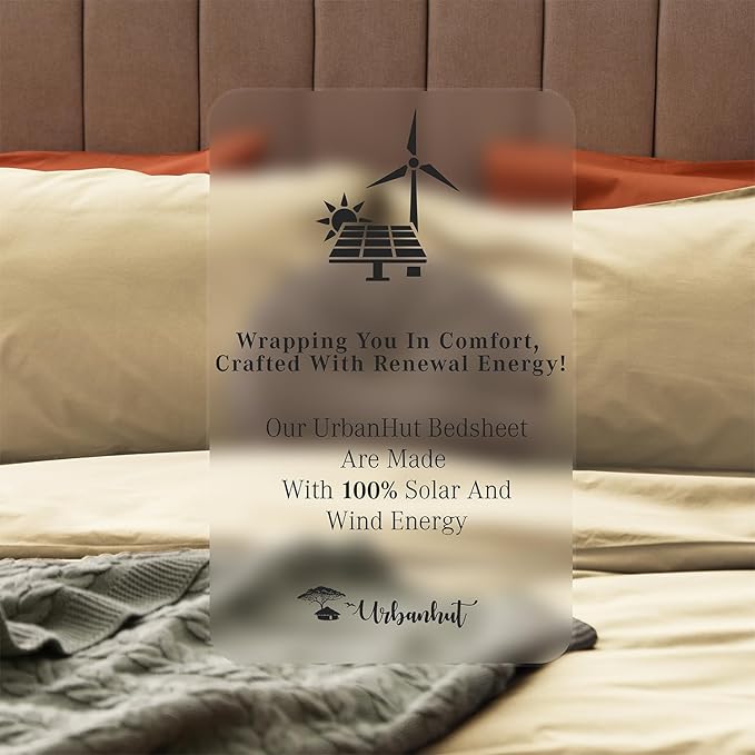 URBANHUT 800 Thread Count 100% Cotton Full Size Sheets, Luxury 4 Piece Full Bedsheets, Hotel Sheets Sateen Finish - Better Than Egyptian, 16" Elasticized Deep Pocket - Sand