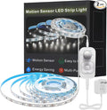 Motion Sensor LED Strip Light - Cabinet Strip Lights with 24W Plug, Dimmer and Timing,16.4ft 6000K ColdWhite