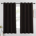 NICETOWN Blackout Curtain Panel 63 inch Long for Window - Thermal Insulated Solid Grommet Blackout Drape for Bedroom Living Room Kitchen (Single Panel, 52W x 63L, Brown)