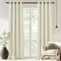 NICETOWN Blackout Drapery Curtain Panel 90 inches Long - Window Treatment Thermal Insulated Grommet Blackout Curtain/Drape for Bedroom Living Room (Beige, 1 Panel, 46 by 90 inches)