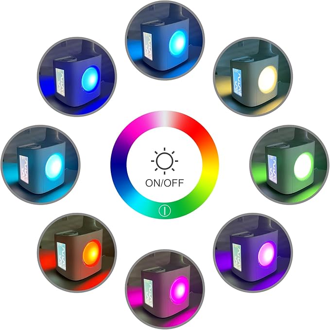 wanjiaone LED Desk Lamp with Clock,Color Changing Nightlight,Study Lamp with Pen Holder,Desk Light with USB Charger,Table Light for Home,Office,Bedroom,Gift for Kids,Students,Women,White