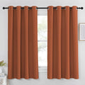 NICETOWN Blackout Burnt Orange Curtain for Bedroom 63 inch Length - Grommet Top Room Darkening Sound Reduction Privacy Thermal Drape for Nursery/Living Room, W52 x L63, 1 Panel