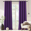 NICETOWN Blackout Drapery Curtain Panel 90 inches Long - Window Treatment Thermal Insulated Grommet Blackout Curtain/Drape for Bedroom Living Room (Royal Purple, 1 Panel, 46 by 90 inches)