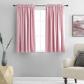 DONREN Pink Curtains for Kids Room - Home Decoration Privacy Protection Blackout Thermal Insulated Window Drape with Rod Pocket (Set of 2 Panels,42 x 45 Inch)