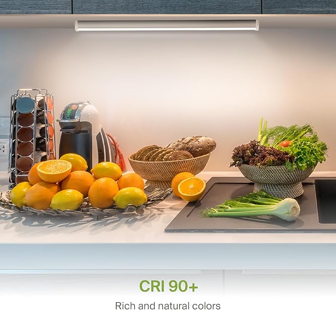 ASD 20 Pack 12 Inch LED Under Cabinet Lighting Plug in or Hardwired, High/Low/Off Switch, 5W 120V 3 CCT 2700K/3000K/4000K CRI90+, Triac Dimmable Linkable Under Counter Lights for Kitchen, ETL, White