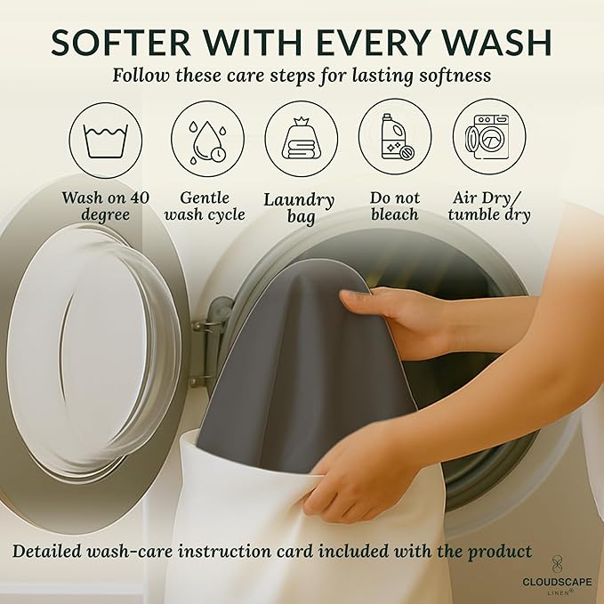 Cloud Scape Linen 100% Egyptian Cotton California King Sheet Set, 400 Thread Count,4 Pieces Luxury Bedding Set, Hotel Quality, Silky Soft, Breathable and Durable, Deep Pockets up to 17, Charcoal