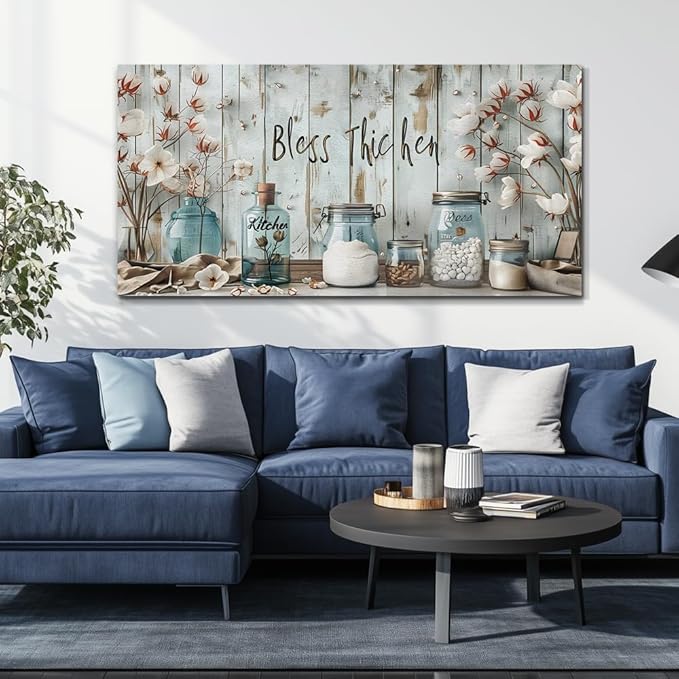 ERQINHUA Large Wall Decor Canvas Painting Wall Art For Living Room Dining Room Decoration Kitchen And Dining Room Painting Artwork Print Picture For Office Bedroom Modern Home Decor 24x48 Inches
