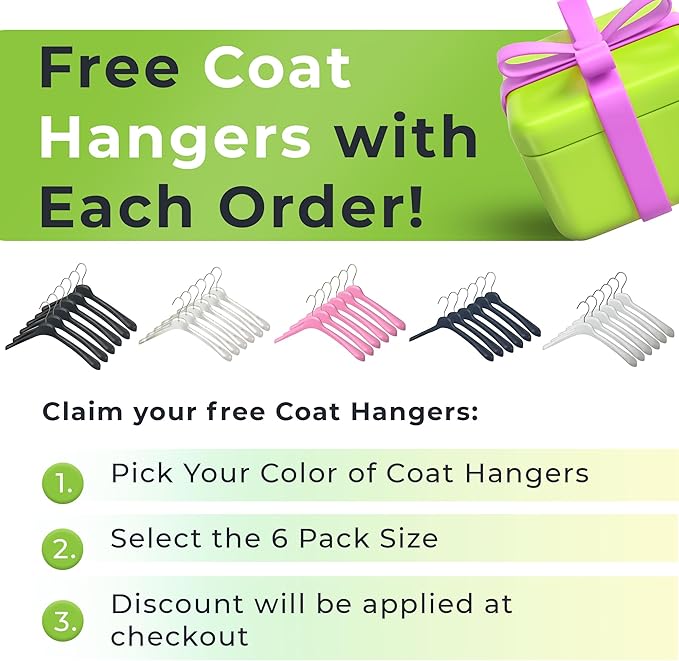 All Hung Up Hangers Plastic Coat Hangers, Clothes Hangers (Navy Blue, 100pk)