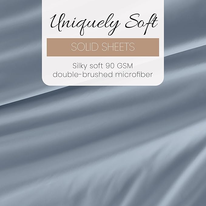 Linen Market Bed Sheets for Twin Size Bed (Light Blue) - Sleep Better Than Ever with These Soft and Cooling Twin Sheets - Deep Pocket Fits 16" Thick Beds - 3 Piece Twin Sheet Set