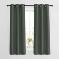 NICETOWN Bedroom Curtains 63 inch Length 2 Panels - Grommet Top Blackout Room Darkening Sound Reduction Privacy Thermal Drapes for Flat/Laundry, Dark Mallard, W37 x L63
